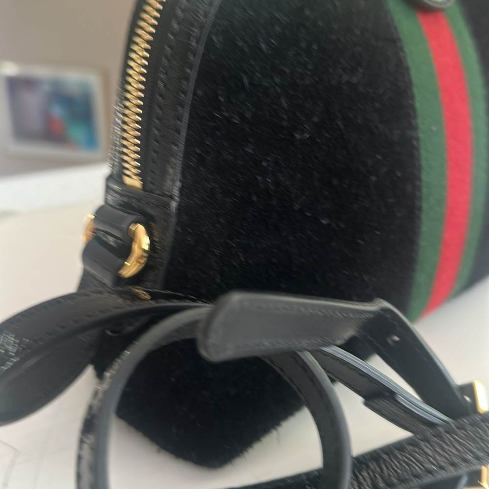 Beautiful Gucci Ophidia black suede Crossbody bag - Picture 5 of 15